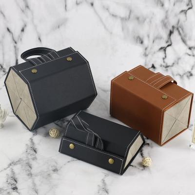 China Optical Glasses Packing Jewelry Glass Storage Box Multi-Function Lightweight Luxury Multi-plaid PU Leather High Quality Handmade Glass Case for sale