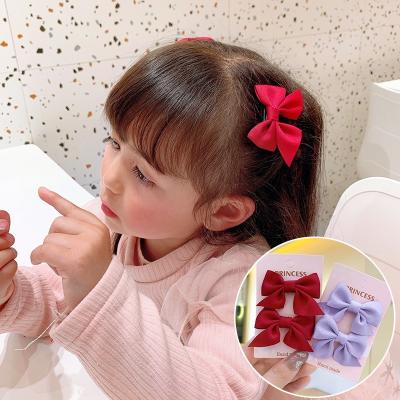 China Fashion Bowknot Headdress Children Hair Clips Cute Korean Style Baby Broken Bangs Hair Clips Hair Accessories For Babies for sale