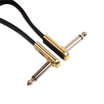 China Instrument Electric Guitar GUITAR MUSIC Patch Cable Bass String Guitar Effects Pedal Flat Patch Cable Gold for sale