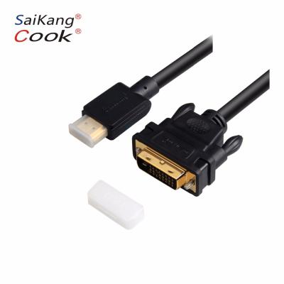 China COMPUTER High Definition HDMI to DVI Cable 24 + 1 Male to Male for HDTV / Projector /PC for sale