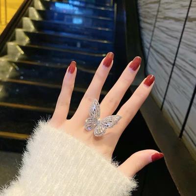 China Fashion Women Jachon Romantic Finger Zircon Adjustable Crystal Rings For Ladies Jewelry Women Trend 2022 for sale