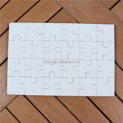 China DIY TOY Unfinished DIY 24 Piece Hardboard Printable Blank MDF Custom Sublimation Puzzle For Kids for sale