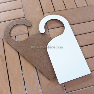 China MDF Side Door Custom 4x9 Single Hanger MDF Wood Dye Blank Sublimation Wholesale Do Not Touch Door Hanger for sale