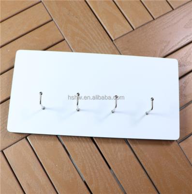 China Clothing Wholesale 4 Hooks Hanger Printable Wooden Main MDF Sublimation Blank Door Hanger for sale