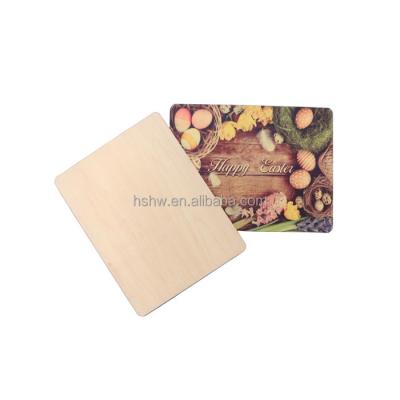 China Custom Sublimation Plywood Dining Table Empty Place Mat 19x23cm Wholesale Viable for sale