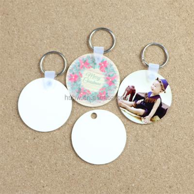 China Souvenir Gifts Wholesale Round Double Sided Shape Custom Hard Plastic Blank Key Chains Sublimation FRP Keychains for sale