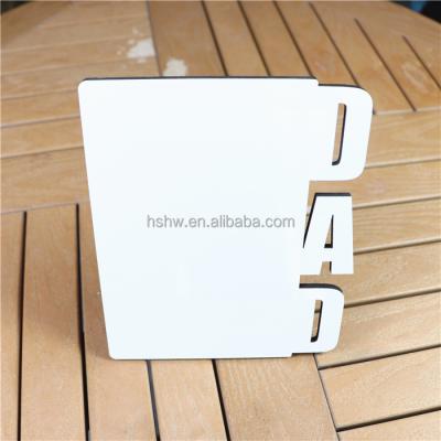 China Decorative Home Decor DIY Fathers Day White Items Gift MDF DAD Sublimation Frame for sale