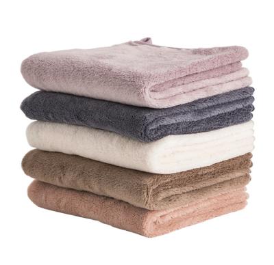 China Wholesale Custom Microfiber Velvet Five-Color Absorbent Coral QUICK DRY Towel Thickened Face Towel Daily Necessities for sale