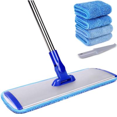 China Microfiber QUICK DRY cleaning pads indicate washable mop pads and reusable fabric mop head replacement fit for most jet brooms for sale