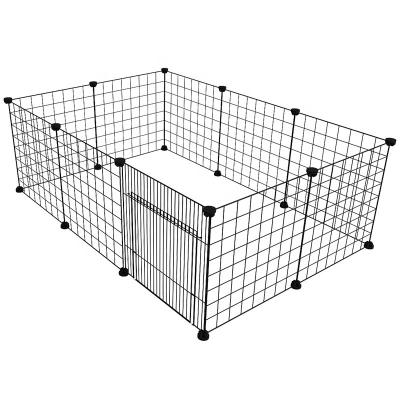 China Viable Dog Fence Small Dog Fence Teddy Rabbit Pet Isolation Door Fence Cat Cage Indoor Home Anti-Escape for sale