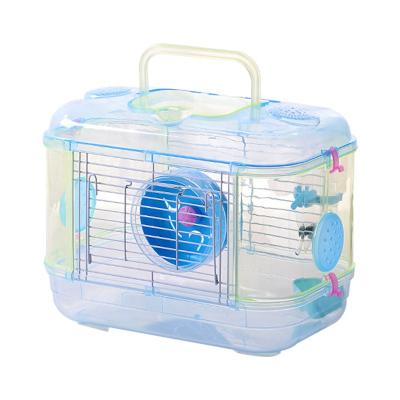 China Viable Crystal Transparent Luxury Villa Cage Double-Layer Hamster Cage External Pipe Cage for sale