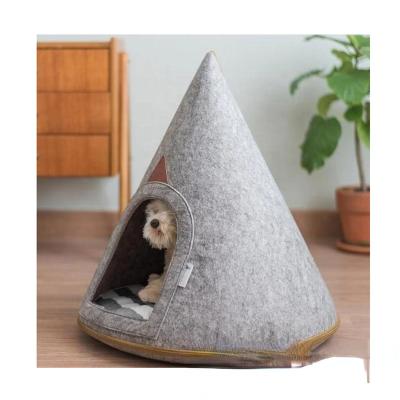 China Four Seasons Conical Pet Tent Removable And Washable Single Viable Pet Bed Conical Pet Bed Supplies Customization for sale