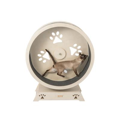 China Factory Sale Stocked Wooden Supplies Pet Toy Pet Exercise Running Wheel For Cats Height 100cm for sale