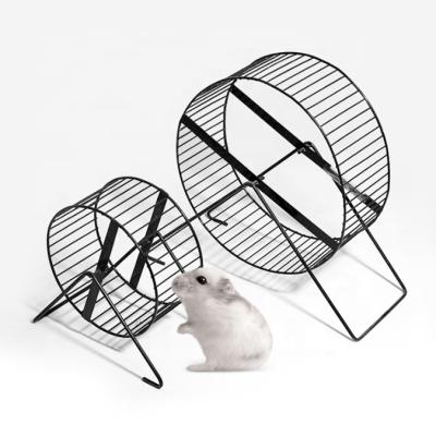 China Small Animal Stainless Rack Design Pet Stocked Automatic Exercise Toy Running Hamster Wheel for sale