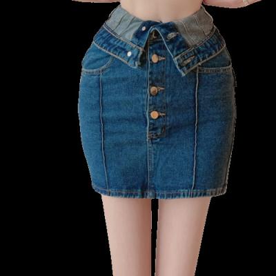 China Mini Sexy Falda Corta De Jean Breathable Flared Korean Lady Jeans Casual Short Blue Jean Skirt Fashion With Pockets Faldas de roche for sale