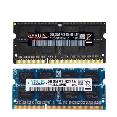 China Original Laptop Ram Memory Compatible from YRUIS LAPTOP factory outlet DDR3 2G 1066 1333HZ 10600S 1.5V RAM FEDEX with all for sale