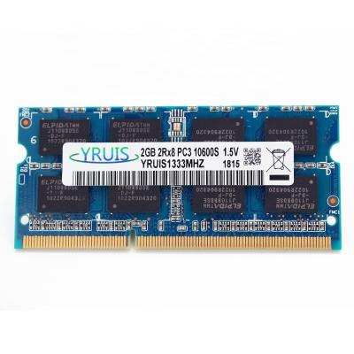 China Original Laptop Ram Memory Compatible from YRUIS LAPTOP factory outlet DDR3 2G 1066 1333HZ 10600S 1.5V RAM FEDEX with all for sale