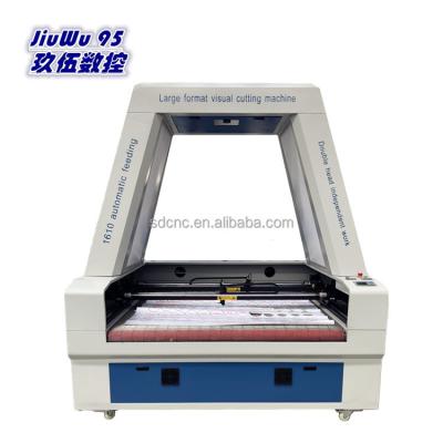 China Laser CUTTING Automatic Feeding Large Format CCD Camera Vision CNC CO2 Laser Cutting Machine For Cloth for sale