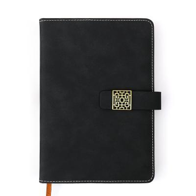 China Custom Logo Notebook Meeting Record Diary Planner Leather Notepad Hardcover Book A5 PU Business Journal for sale