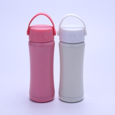 China 210ml Kids Portable Cute Design Wall Stainless Steel Vacuum Flasks Double Feeder Shaped Thermos Drinking Water White Case for sale