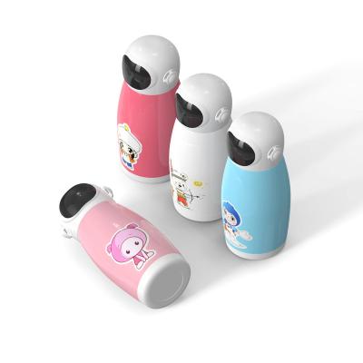 China Kids PORTABLE BPA Free Flask Cute Design 12oz Insulated Double Wall Stainless Steel Water Bottle With Shoulder Strap for sale