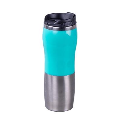 China Sustainable 400ml Double Walled Stainless Steel Water Bottle With Plastic Lid for sale