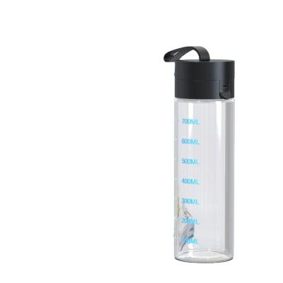 China New design 600ml 100% sustainable creative printed biodegradable tritan plastic water bottle with loop handle for sale