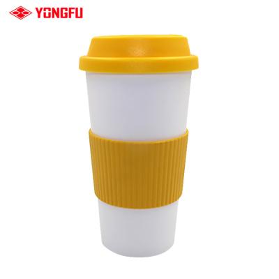 China Sustainable Custom Logo Printing Reusable Plastic PP Coffee Cup With Lid for sale