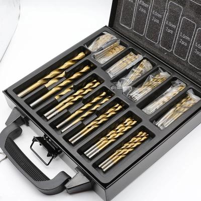 China Large Nonferrous Metal Drill Bits Set 170pcs HSS Twist Drill Bits Set For Metal Drilling for sale