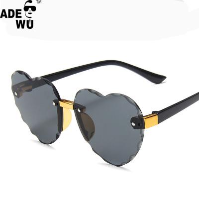 China Fashion ADE Sunglasses With You Newest Fashion MNT53 Children's Heart Shaped Shades Sunglasses Boy Girl Ocean Rimless Colorful Rimless for sale