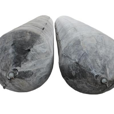 China Different Buoyancy 1.2*8m Natural Rubber Offshore Salvage Pontoon Rubber Air Bag for sale