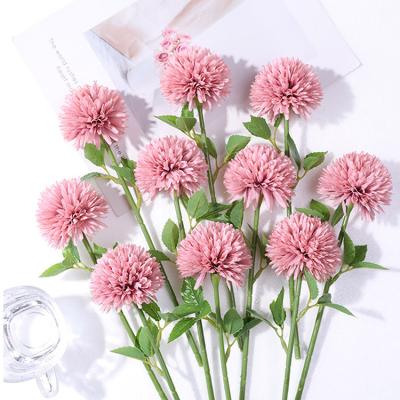 China Garden.Hotel.Home.Office Decor Daisies Flower Flocking Branches Home Decoration Faux Floral Soft Flower Props Artificial Bouquet For Wedding for sale