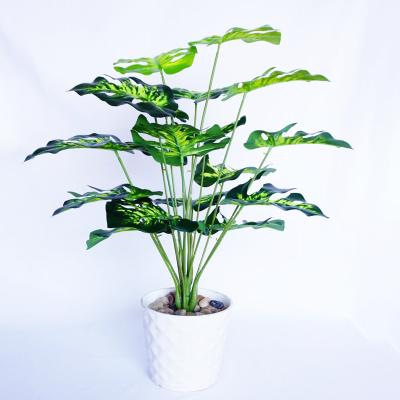 China Wedding Party Hotel Decoration Home Plant Head 18 Realistic Fake Plants Turtleback Plants Fake Bonsai Trees Plastic Artificial Home Decor Wedding Party Leaf for sale