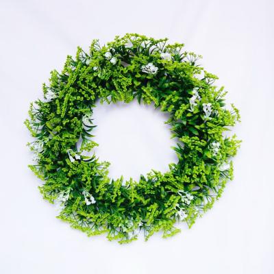 China Handmade Factory Direct Artificial Garland Christmas Decoration Plastic Christmas Party Wreaths and Wreaths for Wall Front Door for sale