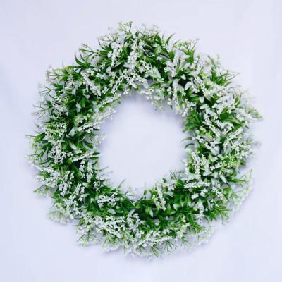 China Handmade Factory Direct Artificial Garland Christmas Decoration Plastic Christmas Party Wreaths and Wreaths for Wall Front Door for sale