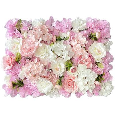 China Newly Factory direct Rose Flower Wall Artificial flower wall wedding backdrop decoration party wedding decoration Rose Flower Wall for sale