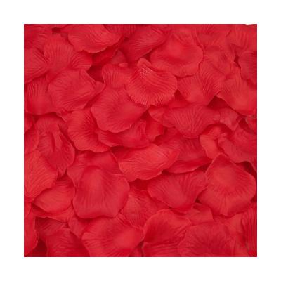 China Newly Hot Sale 1000 Pcs Artificial Silk Rose Petals Wedding Wrapping Silk Red Rose Petals Wedding Decoration for sale