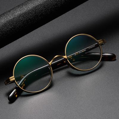 China For Prescription Glass Kenbo Eyewear Fashion Small Round Pure Titanium High Quality Men's Optical Glasses Frames KMN Eyewear for sale