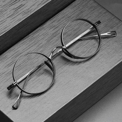 China For Kenbo Eyewear 2021 Fashion Vintage Full Frame Titanium Optical Eyewear Glass Prescription Titanium Glass Circle Luxury Retro Eyewear for sale