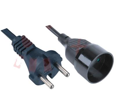 China Home Appliance Extension H05VV-F 2X1.0 2pin Garden Extension Cord for sale