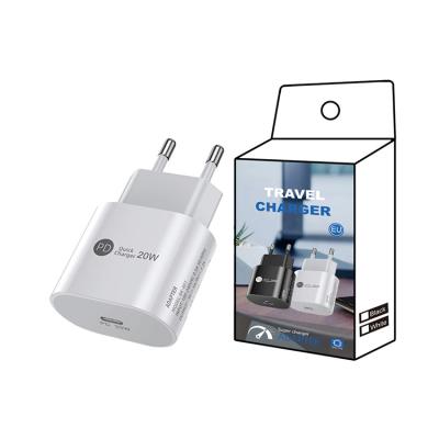 China New Product 2021 20W USB-C Fast Mobile Phone PD Wall Charger EU USA R-U Plug For Apple iPhone 12 for sale