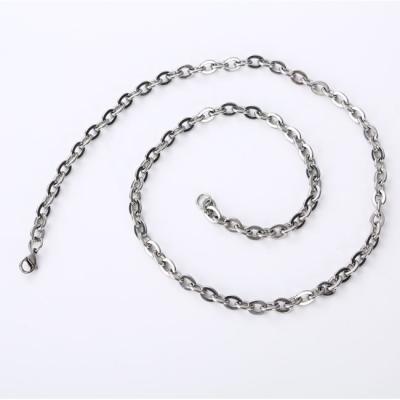 China Wholesale China factory top trend punk 6mm width 316L stainless steel bracelet choker bracelet simple chain necklace jewelry sets for sale