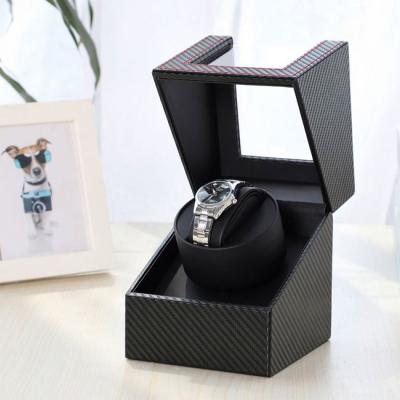 China Carbon Wood Leather Fiber Factory Supplier Factory Single Watch Winder Box for sale