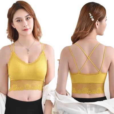 China High Quality Breathable Comfort Bra QUICK DRY Breathable Cotton Lace Cross Beauty Beauty Back Wrap Sexy Chest for sale