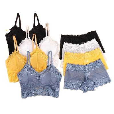 China Factory New Lace QUICK DRY Sponge Pad Adjustable Back For Women Underwear Set Bra Underwear for sale