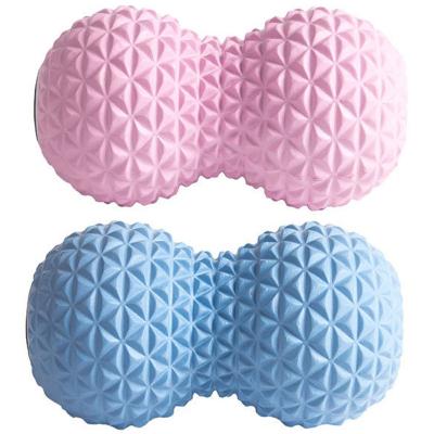 China Round EVA Lacrosse Massage Ball Mobility Ball Peanut Massage Ball Double Deep Massage Tool Physiotherapy Cloth Hand Back Foot for sale