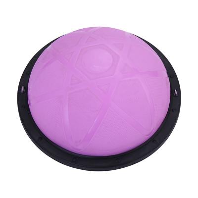 China New PVC+ABS Gym Fitness Ball Home Yoga Pilates Yoga Massage Ball Wave Explosion Proof Speed ​​Ball Thick Half for sale