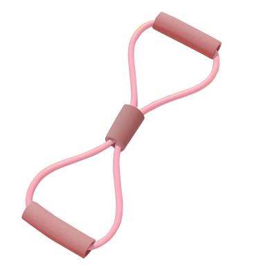 China Emulsion figure 8 gathering home fitness elastic band yoga equipment practice female open shoulder stretcher back eight-character rope for sale