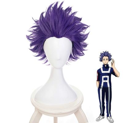 China Anime My Hero Academia Short Purple Wigs Boku no Shinsou Academia Hitoshi Shinso Wig Cosplay Hero Costume for sale