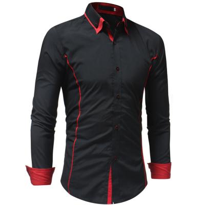 China Formal Business Casual Dress Shirts Men's Long Sleeve Shirts Slim Fit Formal Shirts for sale